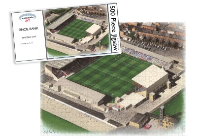 Lincoln City FC Sincil Bank Stadium Art Jigsaw Puzzle